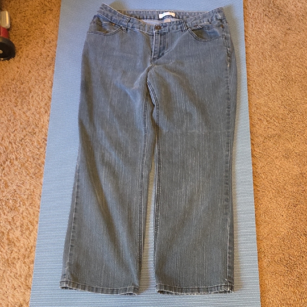 Christopher & Banks Gray Straight Leg Jeans